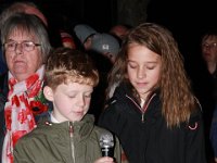 Battles Over 4  Fin and Hollie from Scott Primary School reading 'Tribute to the Millions'